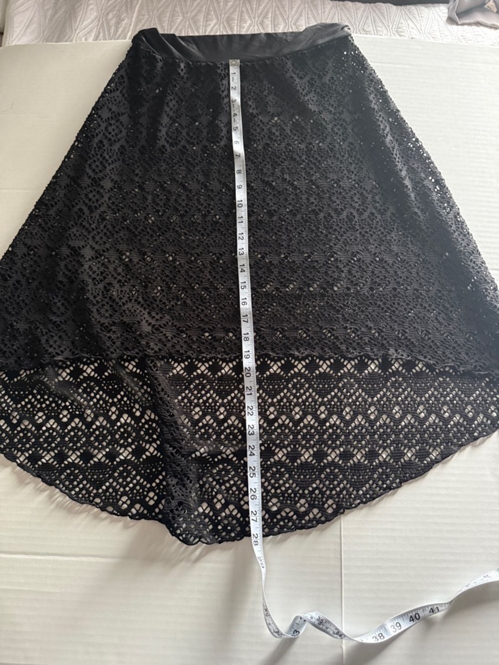 Bisou Bisou Black Lace Swim Coverup Skirt or dress - Picture 7 of 9